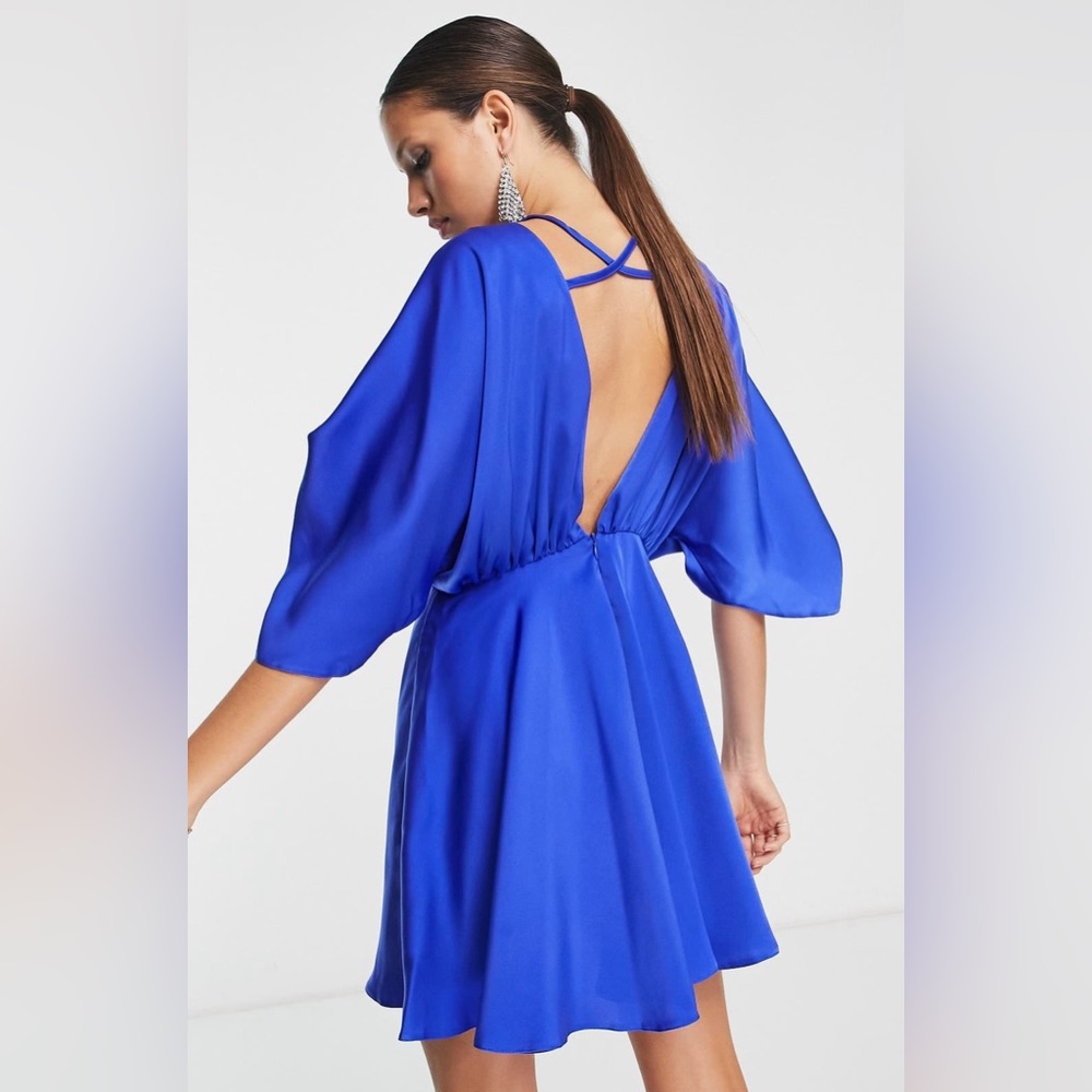 ASOS Satin Open-Back Mini Dress